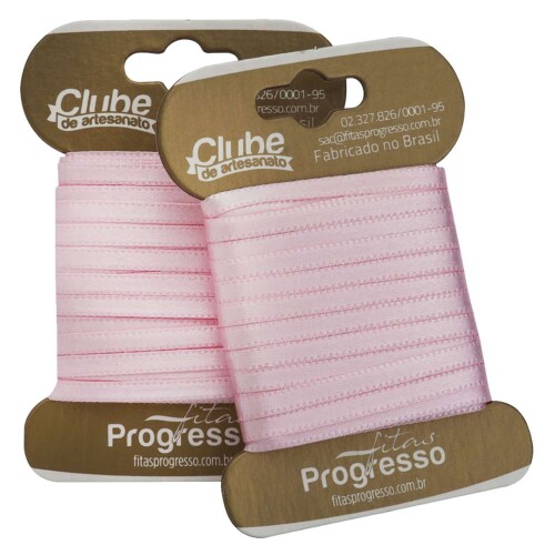Fita cetim duplo 10mtx4mm rosa bebê 310