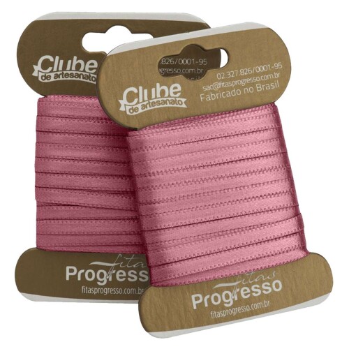 Fita cetim duplo 10mtx4mm rose 344