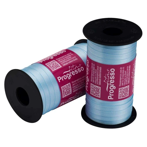 Fita cetim simples 100mtx7mm azul celeste 246