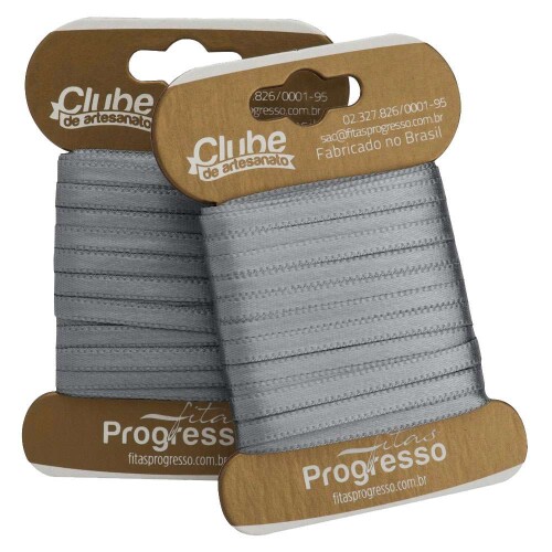 Fita cetim simples 10mtx4mm cinza 1222 (v)