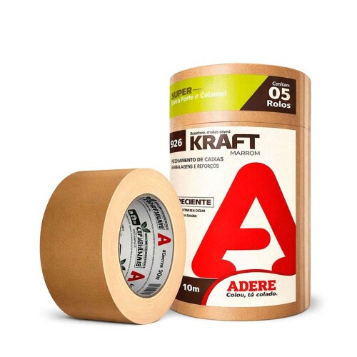 Fita crepe 45x50mt marrom Adere