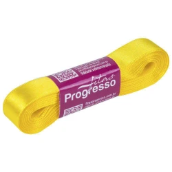 Fita de cetim simples 10 metros x 22mm amarelo gema 763 Progresso