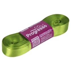 Fita de cetim simples 10 metros x 22mm verde folha 677 Progresso
