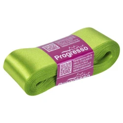 Fita de cetim simples 10 metros x 38mm verde folha 677 Progresso