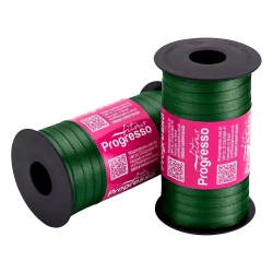 Fita de cetim simples 100mt x 7mm verde bandeira 217 Progresso