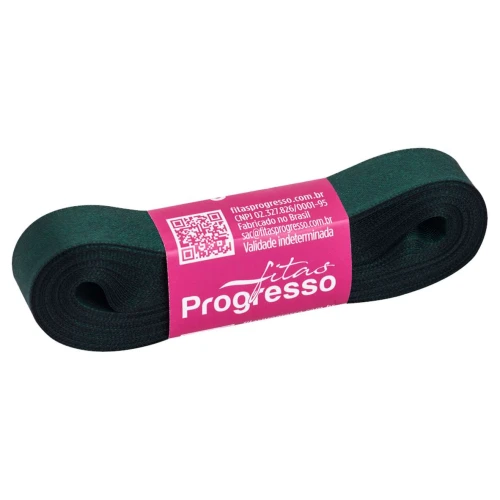 Fita de cetim simples 10mt x 15mm verde petróleo 1287 Progresso