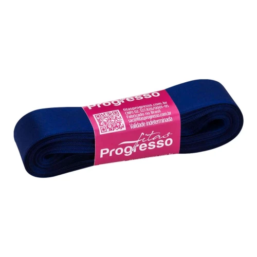 Fita de cetim simples 10mt x 22mm azul bic 1199 Progresso