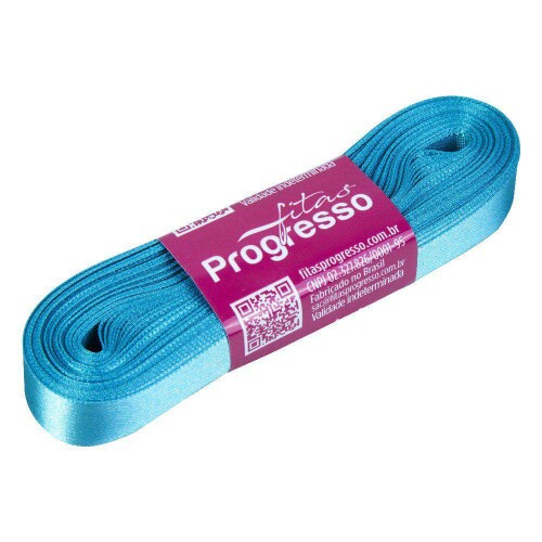 Fita de cetim simples 10mtx15mm azul medio 1390