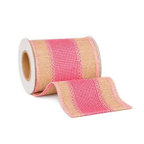 Fita de juta crua faixa color 6,3x270cm fit9002