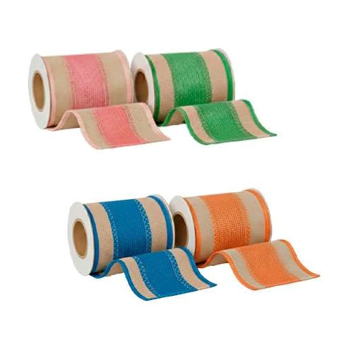 Fita de juta crua faixa color 6,3x270cm fit9002