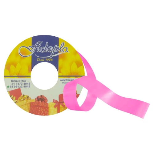 Fita decorativa floricultura 20mm x 50mt rosa choque Fidepla