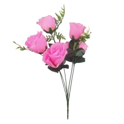 Flor buque botão rosas 5 galhos