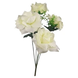 Flor buque rosas aberta 5 galhos