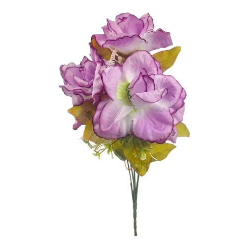 Flor buque rosas aberta 6 galhos