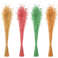 Flor haste flores mini secas 60cm 50 gramas coloridas