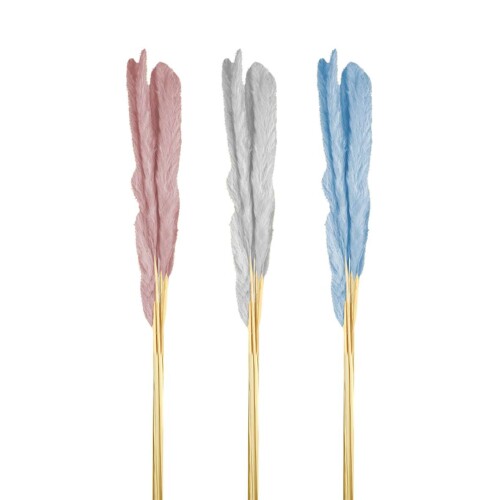 Flor pluma com 07 galhos 80cm sortidas