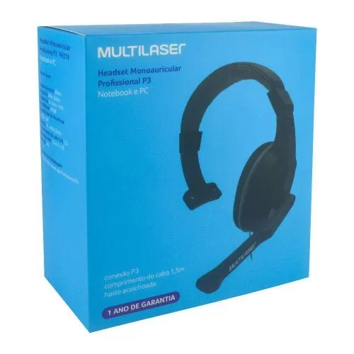 Fone de ouvido headset concha P3 com microfone PH374 Multilaser Fone de ouvido headset concha P3 com microfone PH374 Multilaser