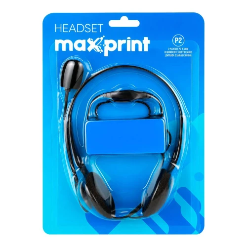 Fone de ouvido headset P2 com microfone Maxprint Fone de ouvido headset P2 com microfone Maxprint