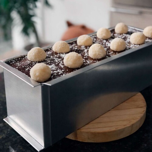 Forma de alumínio retangular super fatia 30x10x10cm Caparroz Forma de alumínio retangular super fatia 30x10x10cm Caparroz