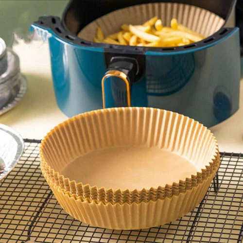 Forma de papel air fryer 20cm 50 unidades redondo descartável