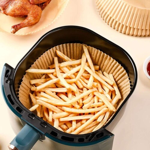 Forma de papel air fryer 20cm 50 unidades redondo descartável