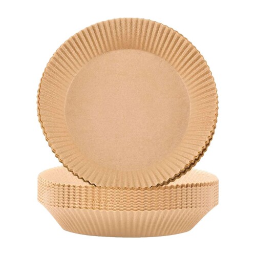 Forma de papel air fryer 20cm 50 unidades redondo descartável