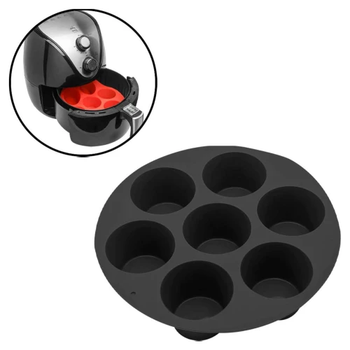 Forma de silicone para cupcake com 07 unidades