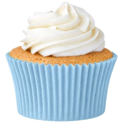 Forma mini cupcake número 2 azul bebê 45 unidades