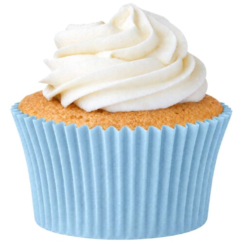 Forma mini cupcake número 2 azul bebê 45 unidades
