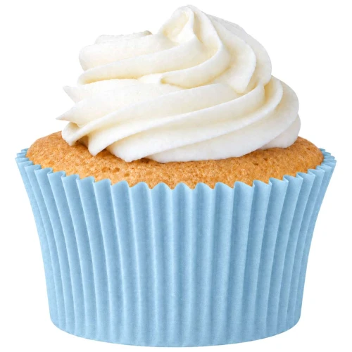 Forma mini cupcake número 2 azul bebê 45 unidades