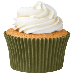 Forma mini cupcake número 2 verde oliva 45 unidades