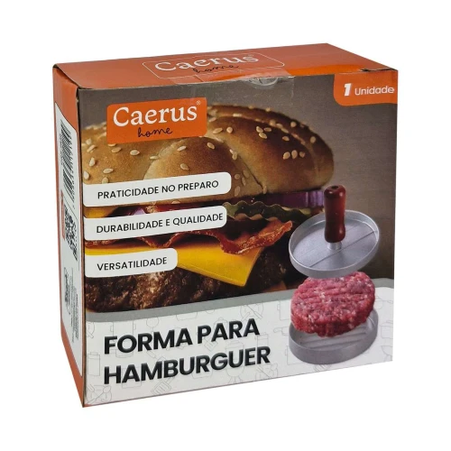 Forma molde para hamburguer alumínio 12x1,5cm Caerus