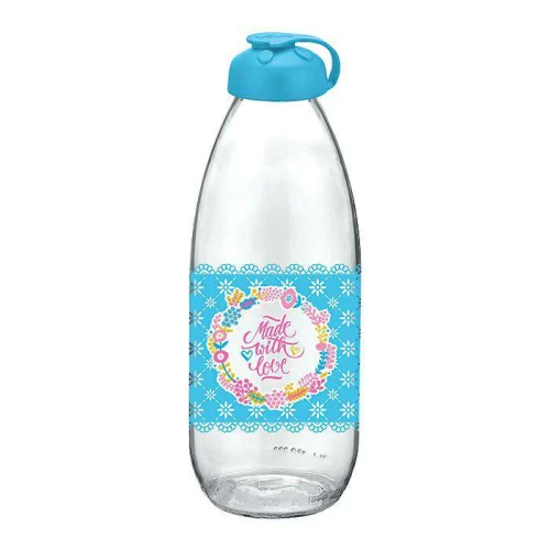 Garrafa e vidro 500ml com tampa Love
