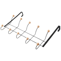 Gancho de porta ferro e madeira