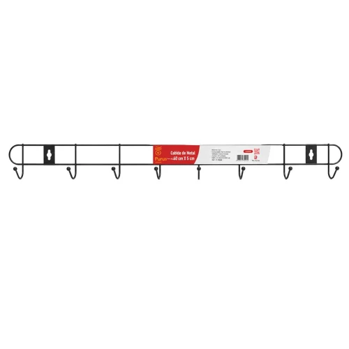 Gancho para parede metal 10 ganchos 47cm