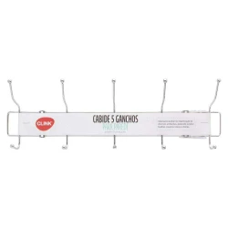 Gancho para parede metal com 10 ganchos 40x5x13cm Clink