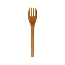 Garfo plástico pequeno com 50 unidades dourado Strawplast