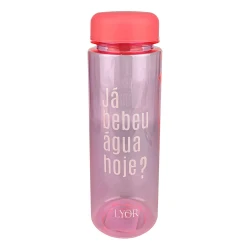 Garrafa para água plástica 520ml squeeze rosa