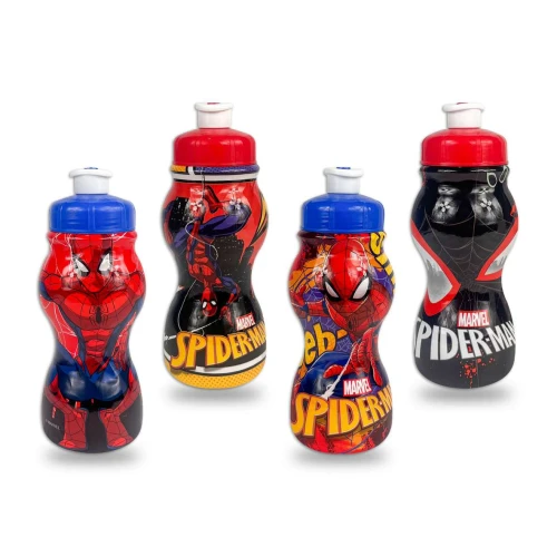 Garrafa plástica infantil 250ml sleeve Spider Man Plasduran