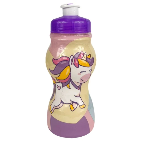 Garrafa plástica infantil 250ml sleeve Unicórino Plasduran Garrafa plástica infantil 250ml sleeve Unicórino Plasduran