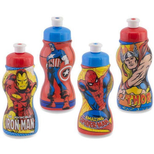 Garrafa plástica infantil 250ml sleeve marvel plasduran Garrafa plástica infantil 250ml sleeve marvel plasduran