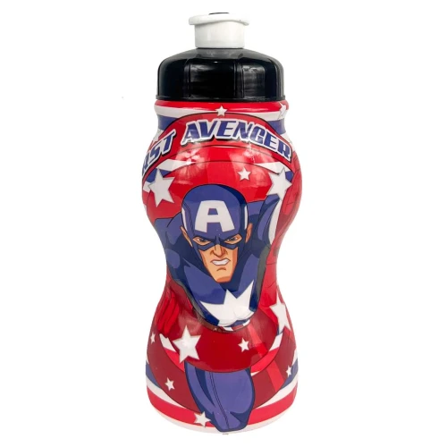 Garrafa plástica infantil 250ml sleeve marvel plasduran