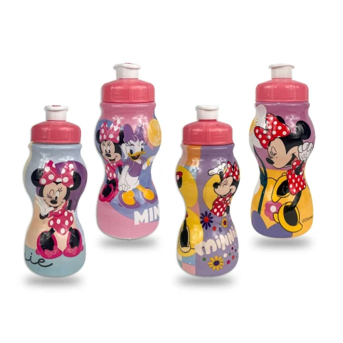 Garrafa plástica infantil 250ml sleeve minnie plasduran
