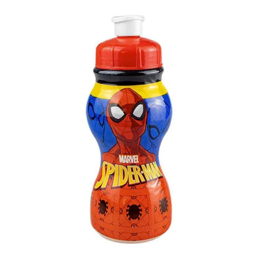 Garrafa plástica infantil 250ml sleeve spider man plasduran