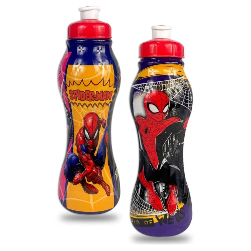 Garrafa plástica infantil 450ml sleeve Spider Man Plasduran Garrafa plástica infantil 450ml sleeve Spider Man Plasduran