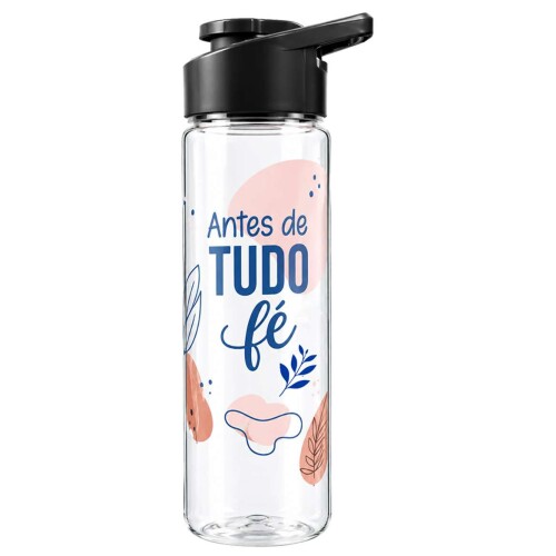 Garrafa plástica squeeze 700ml frases sortidas