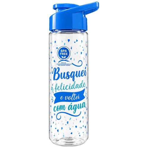 Garrafa plástica squeeze 700ml frases sortidas