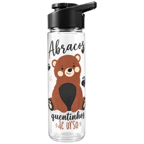 Garrafa plástica squeeze 700ml frases sortidas