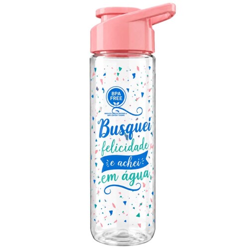 Garrafa plástica squeeze 700ml frases sortidas