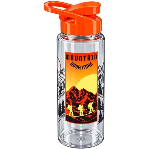 Garrafa plástica squeeze 750ml montanha laranja(v) Garrafa plástica squeeze 750ml montanha laranja(v)
